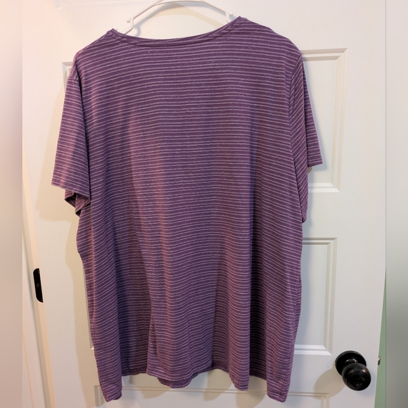 croft & barrow Purple Striped Short Sleeve Tee - Picture 6 of 9